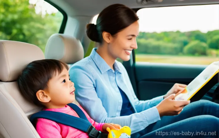 아기와 카시트 교육 - **Prompt 2: Happy and Safe Toddler on the Go**
    A bright, cheerful image featuring a happy toddle...