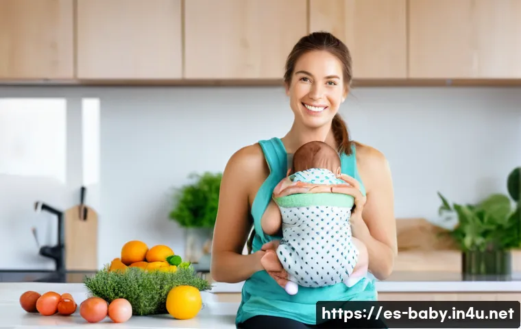 출산 전후 체중 감량법 - **Prompt 1: Mindful Postpartum Nutrition**
    "A serene and glowing new mother, with soft, natural ...