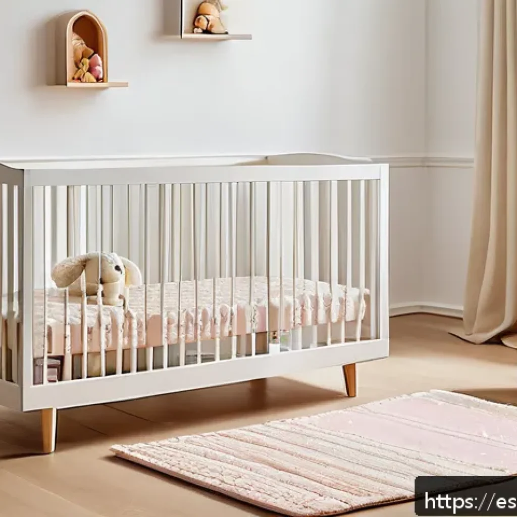 아기와 독립적인 놀이 방법 - A cozy, well-organized baby playroom bathed in soft natural light, featuring a few carefully selecte...